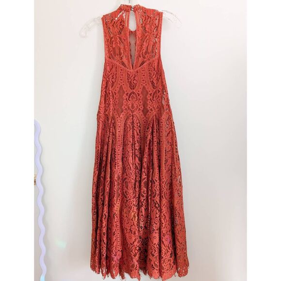 Free People Angel Rays Copper Lace Dress - Picture 7 of 8